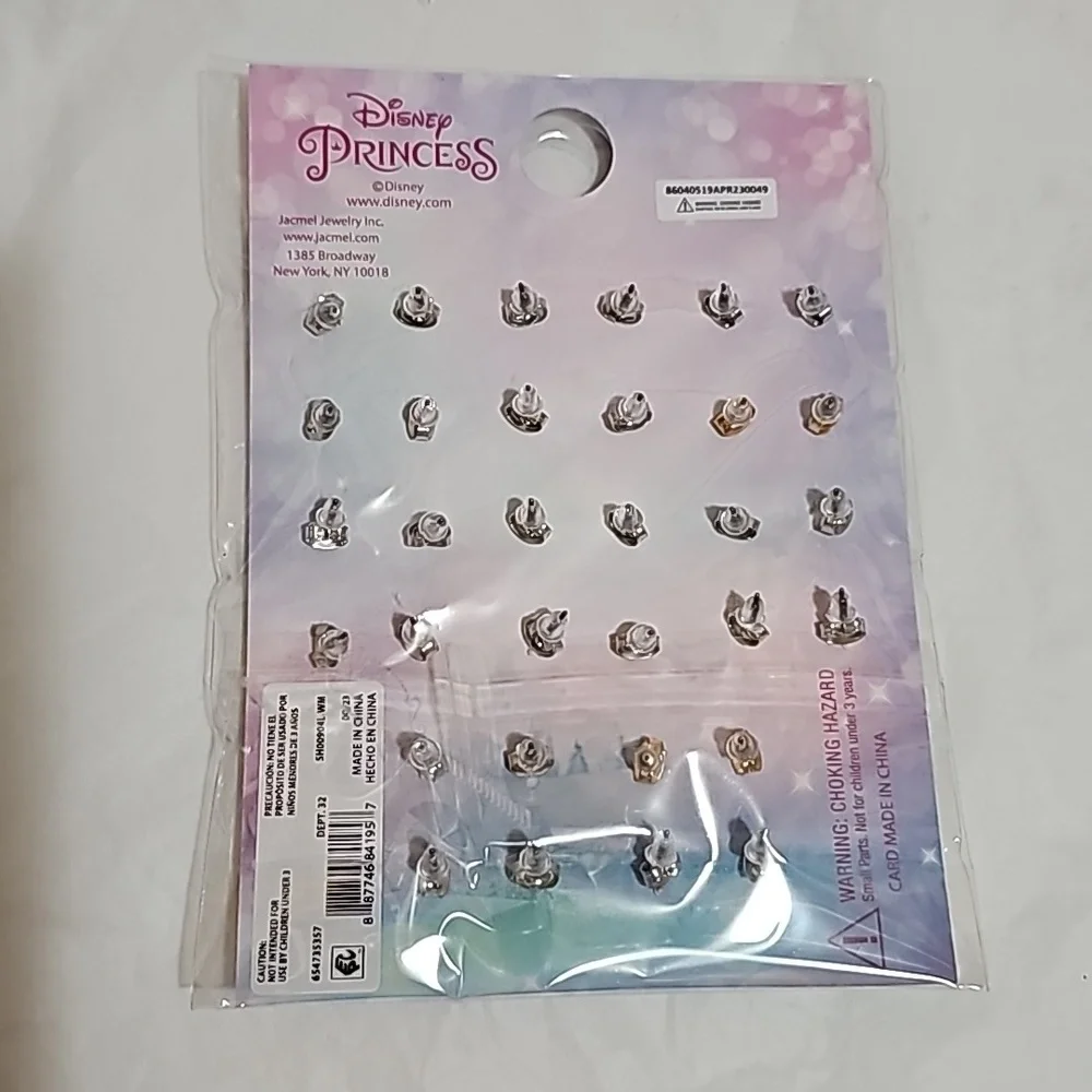 Disney Princess 16 Pairs Stud Set Sensitive Ears New